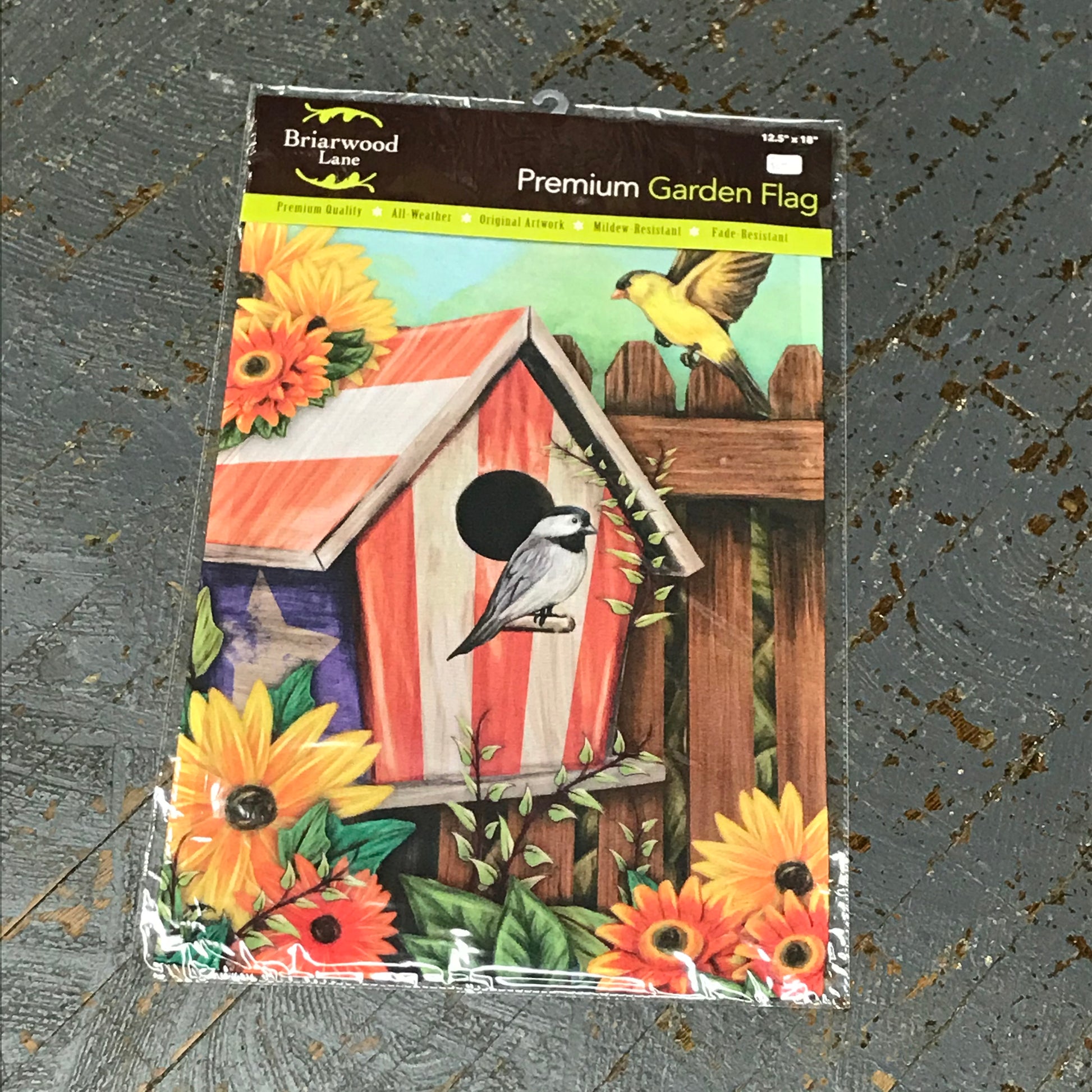 American Birdhouse Garden Flag