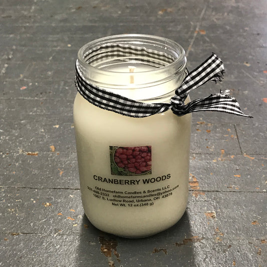 Cranberry Woods Old Homefarm Mason Jar Soy Candle