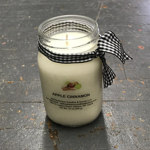 Apple Cinnamon Old Homefarm Mason Jar Soy Candle