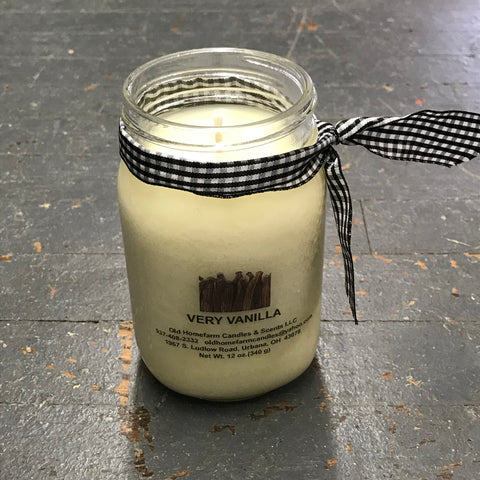 Very Vanilla Old Homefarm Mason Jar Soy Candle