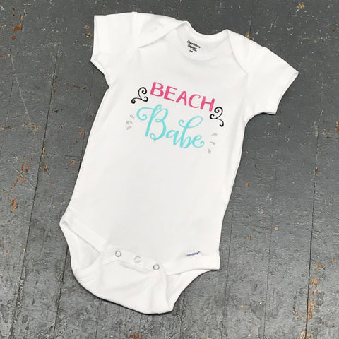 Beach Babe Personalized Summer Onesie Bodysuit One Piece Newborn Infant Toddler Outfit