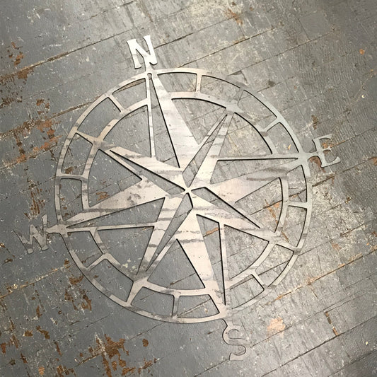 Directional Compass Metal Sign Wall Hanger