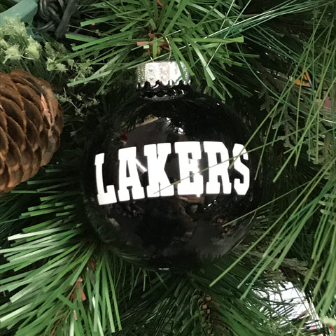 Holiday Christmas Tree Ornament Black Lakers Indian Lake Lakers