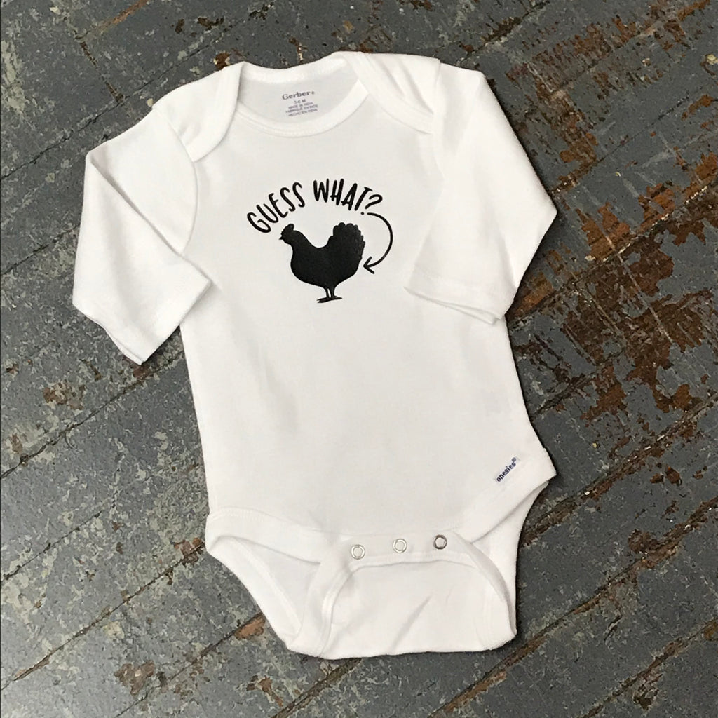 Guess What Chicken Butt Personalized Onesie Bodysuit One Piece Newborn Infant Toddler Outfit