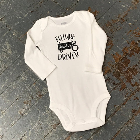 Future Tractor Driver Personalized Onesie Bodysuit One Piece Newborn Infant Toddler Outfit