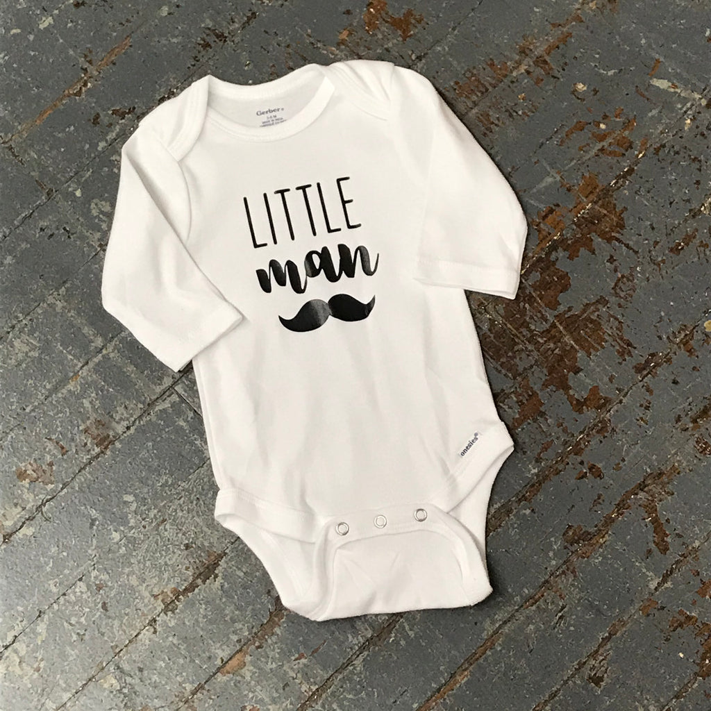 Little Man Mustache Personalized Onesie Bodysuit One Piece Newborn Infant Toddler Outfit