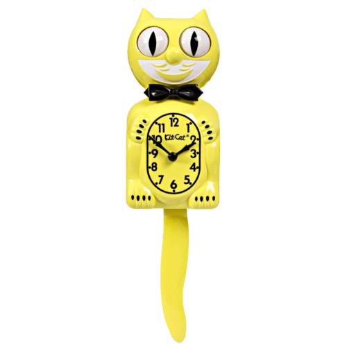 Majestic Yellow Kit-Cat Klock Cat Clock