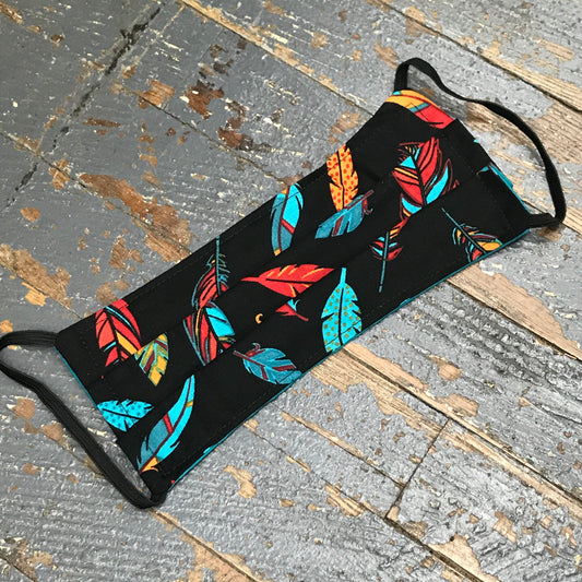 Indian Bird Feather Handmade Cotton Cloth Face Mask Reversible Reusable