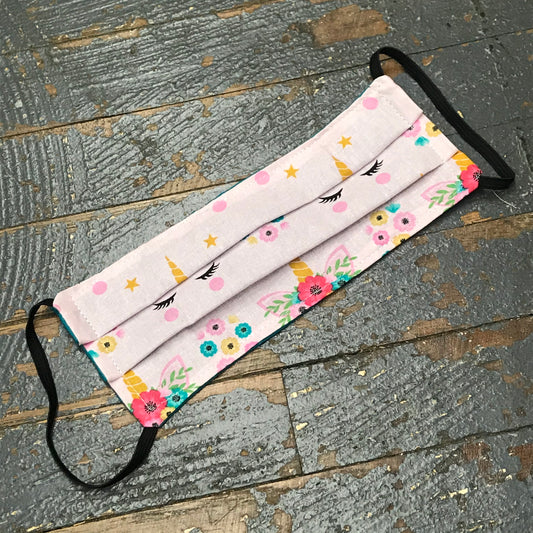 Princess Unicorn Horn Handmade Cotton Cloth Face Mask Reversible Reusable
