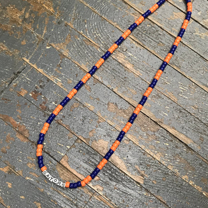 Handmade Beaded Necklace Football Florida Gators