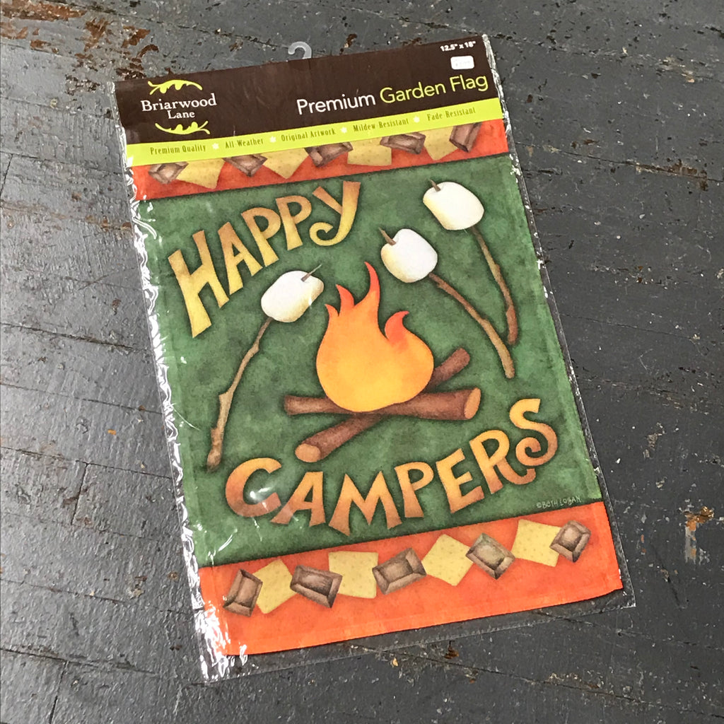 Happy Camper Smore Campfire Garden Flag