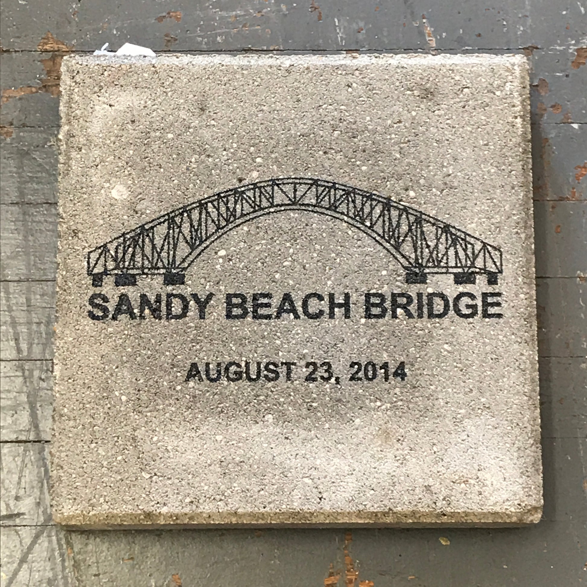 Harbourside Amusement Park Sandy Beach Bridge Large Paver Brick Indian Lake Ohio