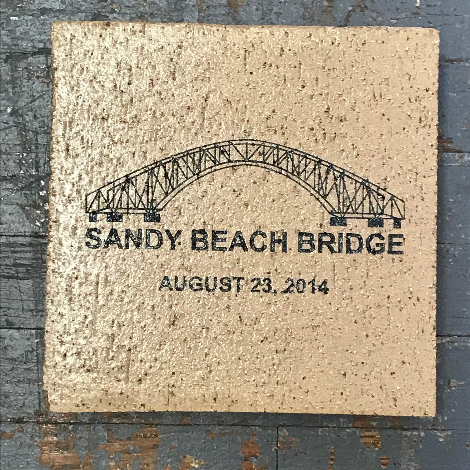 Harbourside Amusement Park Sandy Beach Bridge Medium Paver Brick Indian Lake Ohio