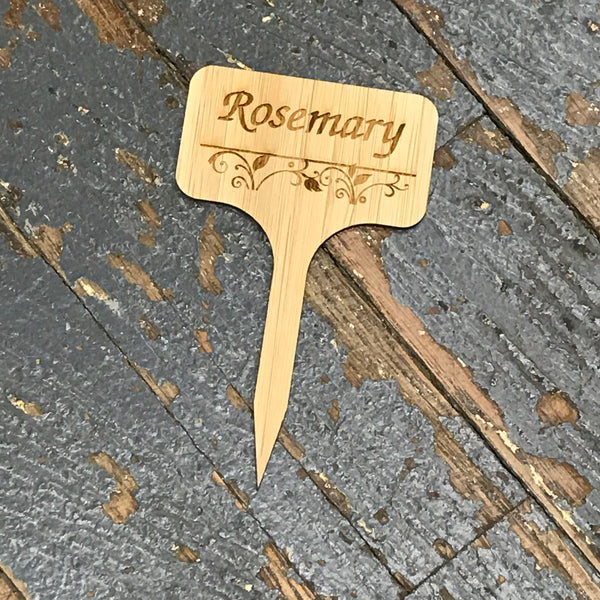 Herb Garden Wood Marker Identification Stick Stake Rosemary