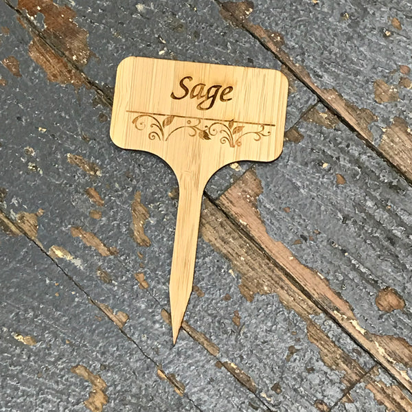 Herb Garden Wood Marker Identification Stick Stake Sage