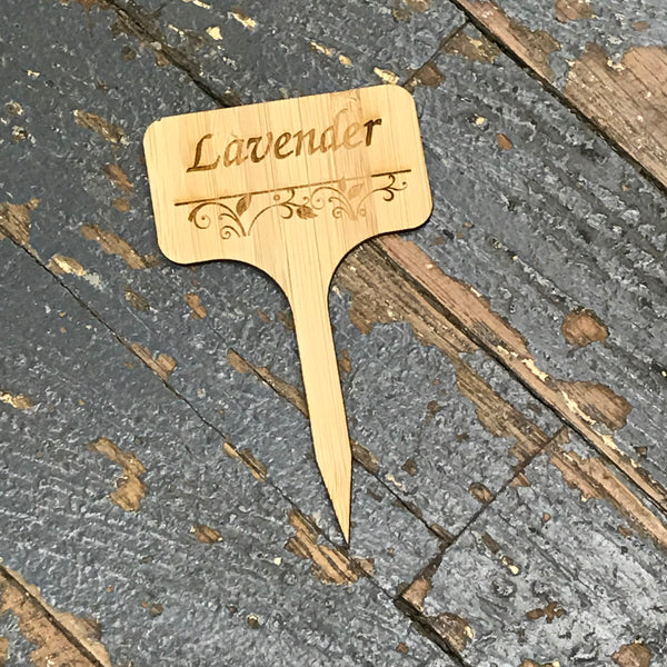 Herb Garden Wood Marker Identification Stick Stake Lavender
