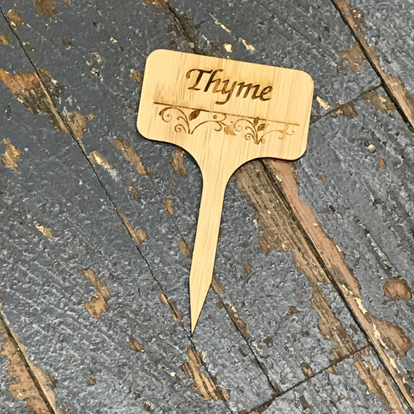 Herb Garden Wood Marker Identification Stick Stake Thyme