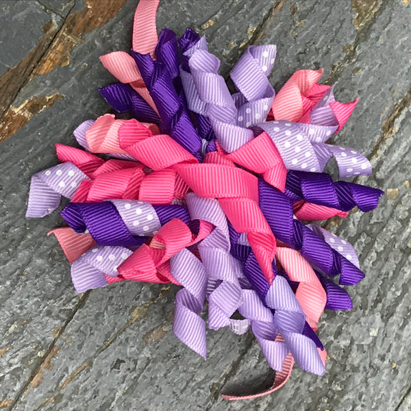 Hair Clip Korker Ribbon Headband Bow Purple