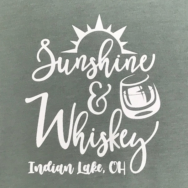 Sunshine and Whiskey Indian Lake Ohio Seafoam Graphic Designer Sweatshirt Hoody