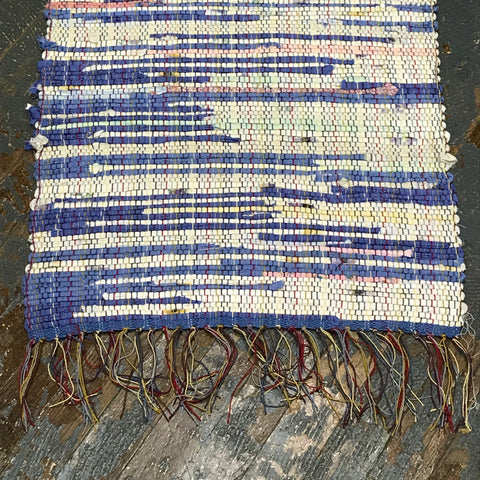 #114 Purple Rain Rag Weaved Table Runner Rug by Morgan