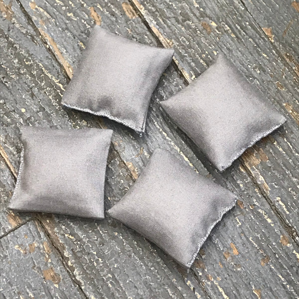 Cornhole Toss Bean Bag Set of 4 Mini Tabletop Bags Grey