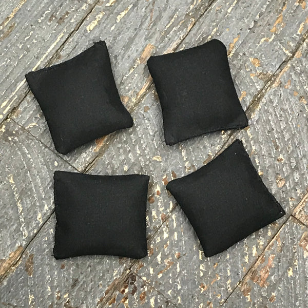 Cornhole Toss Bean Bag Set of 4 Mini Tabletop Bags Black