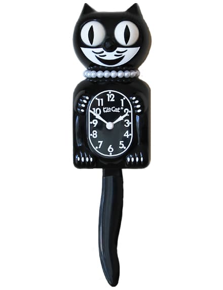 Classic Black Lady Kit-Cat Klock Cat Clock