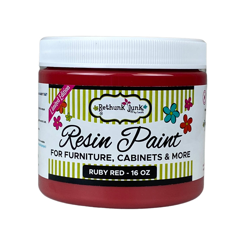 Rethunk Junk Resin Paint Colors Ruby Red