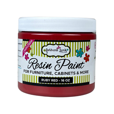 Rethunk Junk Resin Paint Colors Ruby Red