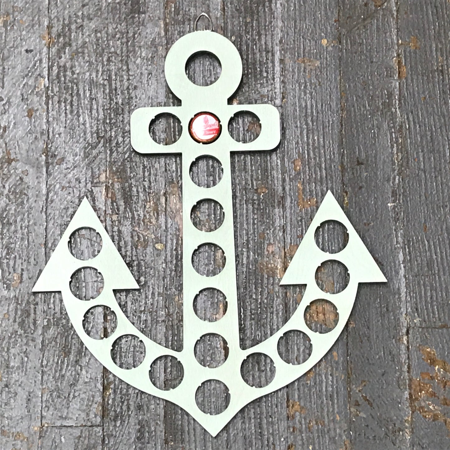 Bottle Cap Holder Anchor  Seafoam Green