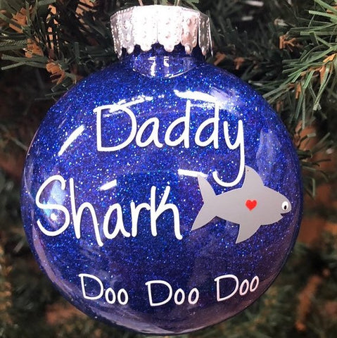 Holiday Christmas Tree Ornament Daddy Shark Doo Doo Doo 