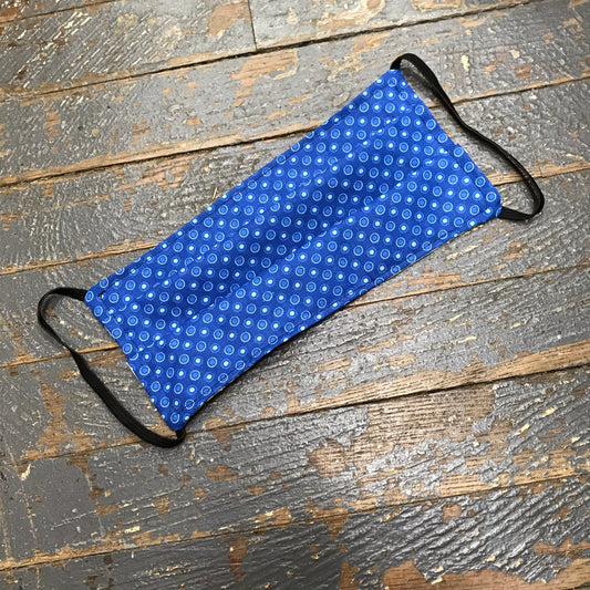 Masculine Guy Blue Splotch Dot Handmade Cotton Cloth Face Mask Reversible Reusable