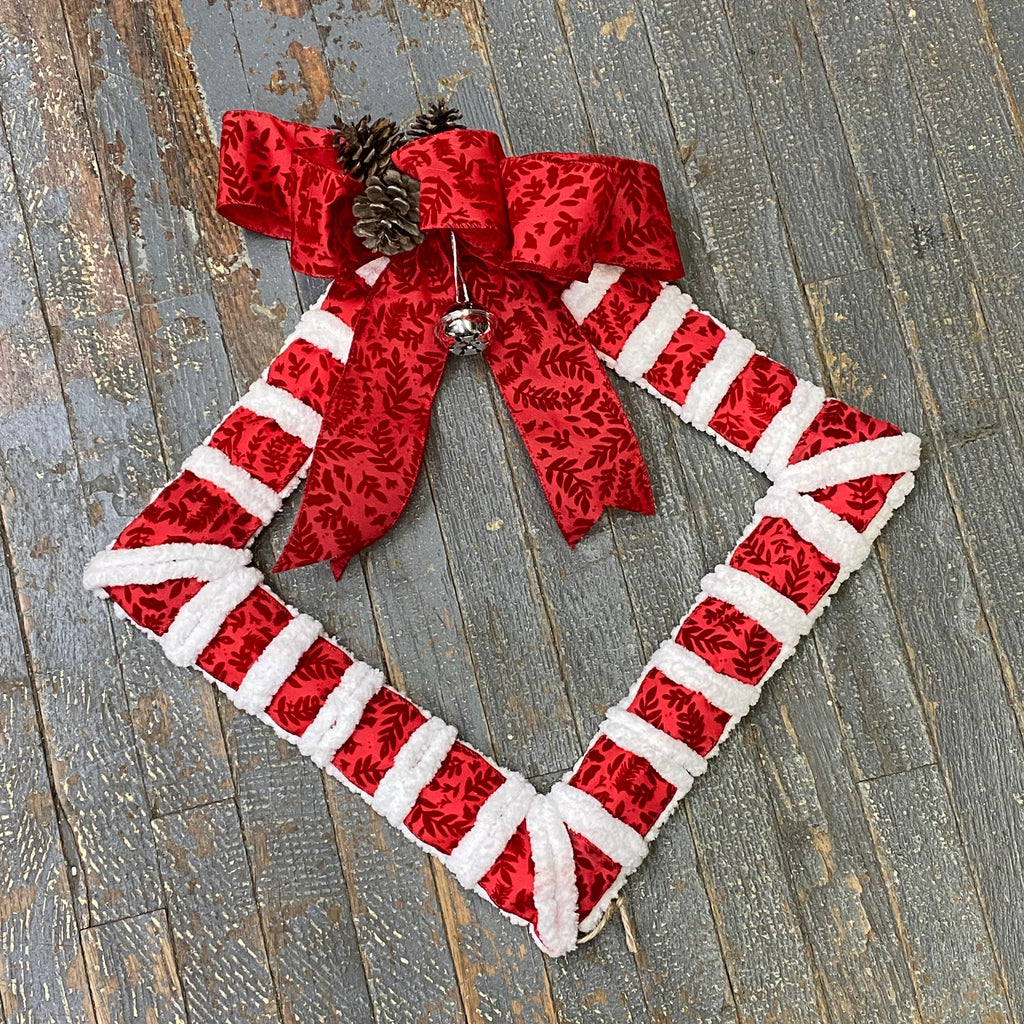 Red Velvet Jingle Bell Seasonal Holiday Wreath Door Hanger