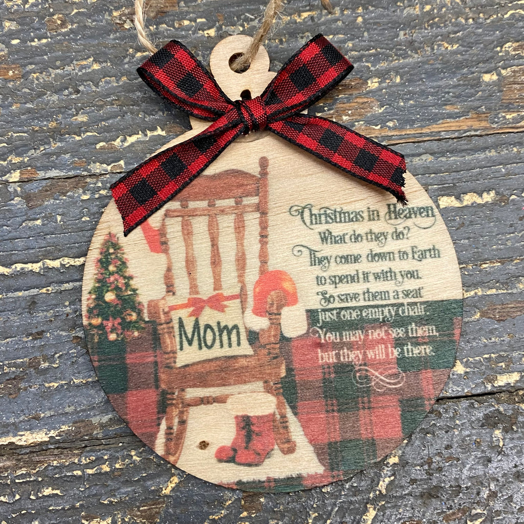 Christmas in Heaven Pull Up Chair Mom Ornament