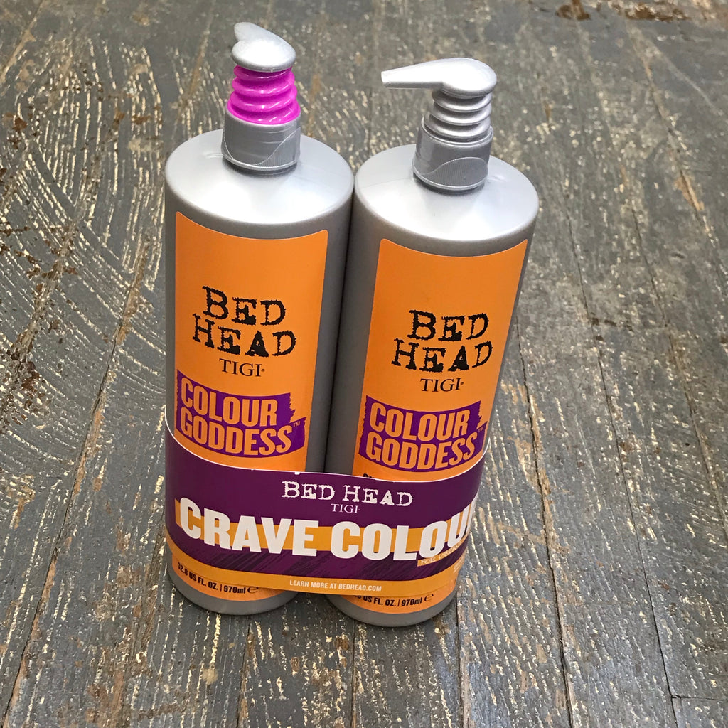 Bed Head's indulgent Colour Goddess Oil Infused Conditioner, with sweet almond oil and shea butter, nourishes and softens hair and helps keep colour vibrant.