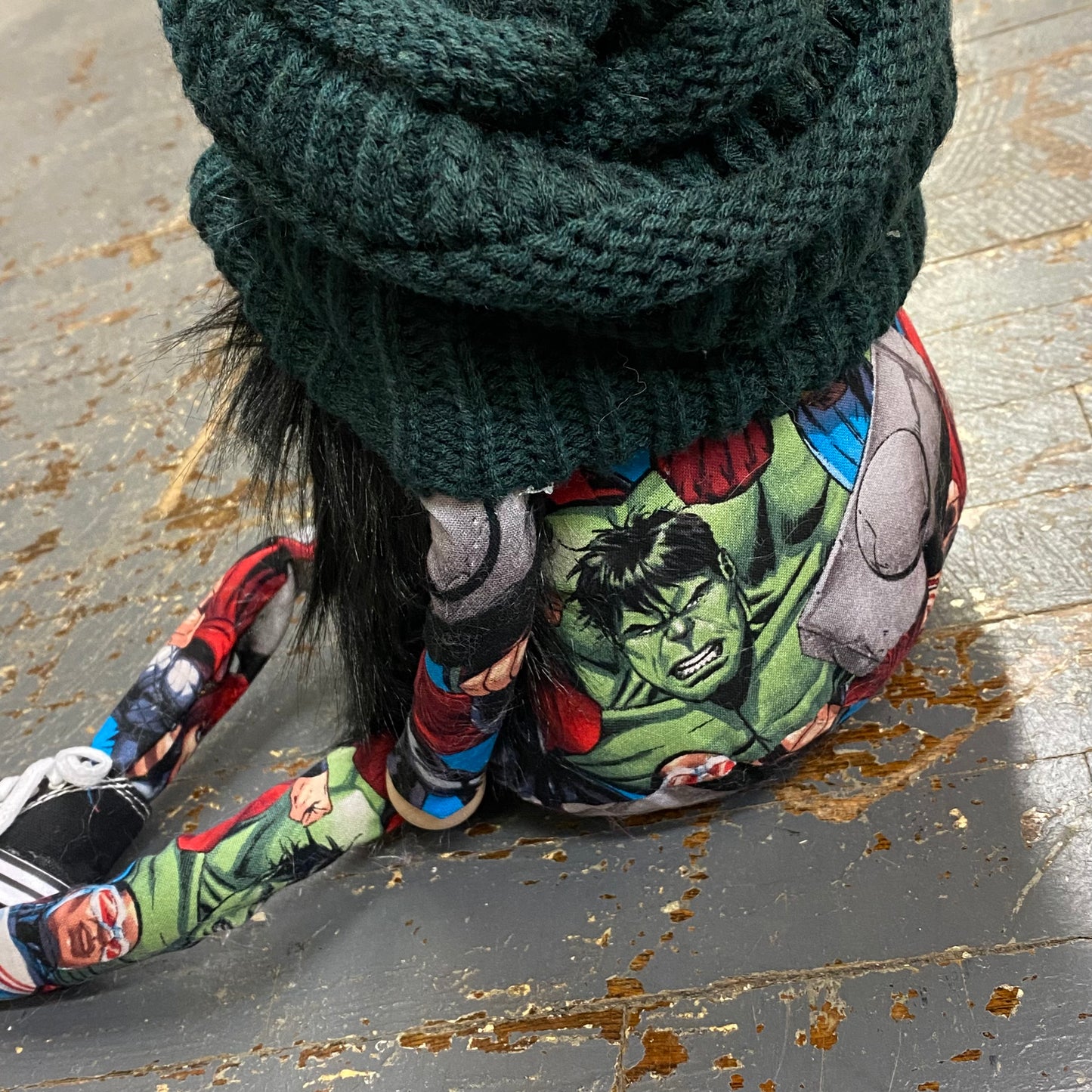 Gnome Holiday Superhero Comic Black Shoes