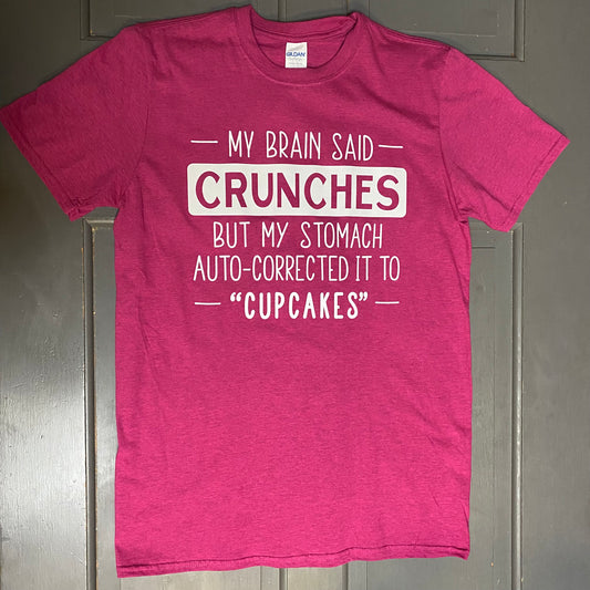 Brain Crunches Stomach Cupcakes Graphic Designer Short Sleeve T-Shirt