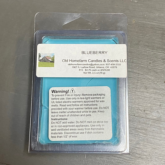 Blueberry Old Homefarm Melt Bar Soy Candle