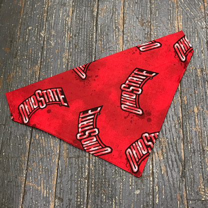 Ohio State Buckeyes OSU Dog Collar Pet Bandanna Neck Scarf