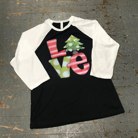 LOVE Christmas Tree Graphic Designer Long Sleeve T-Shirt