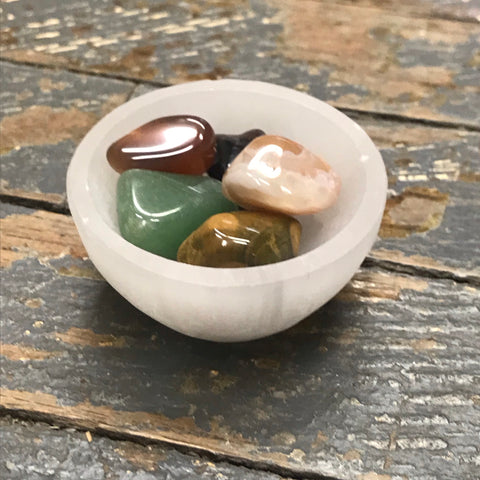 Semiprecious Natural Gemstone Selenite Charging Bowl