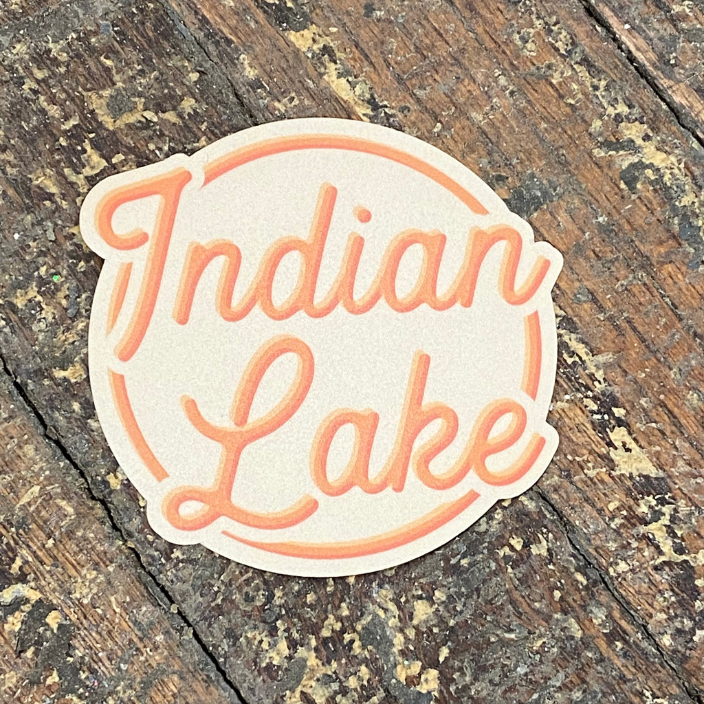Indian Lake Neon Sign Sticker Decal