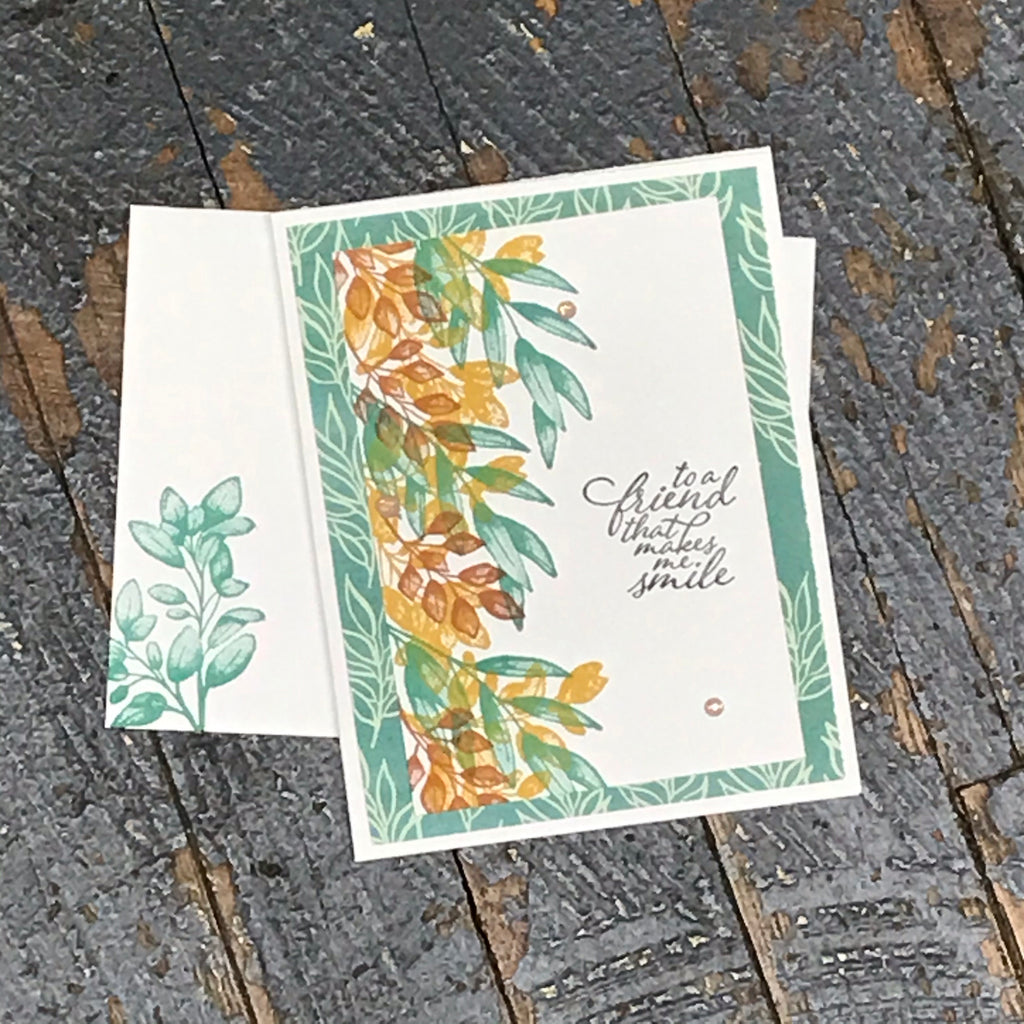 To a Friend That Makes Me Smile Wildflower Handmade Stampin Up Greeting Card with Envelope