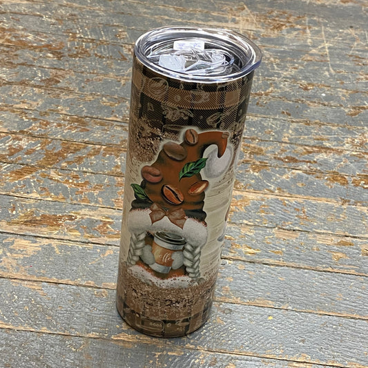 Coffee Bean Gnome Tall Skinny Tumbler