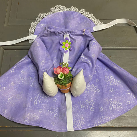Goose Clothes Complete Holiday Goose Outfit Purple Floral Garden Dress and Hat Costume