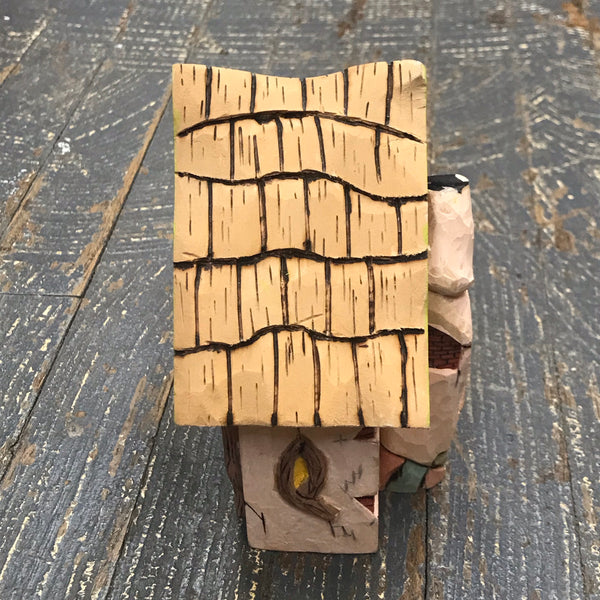 Hand Carved Wooden Fairy Garden Cobbler's Cottage Miniature House #4