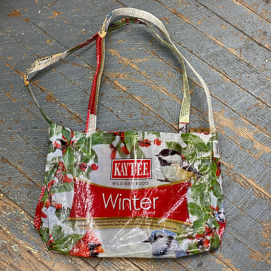 Upcycled Tote Purse Feed Bag Handmade Small Kaytee Wild Bird Seed Handle Bag