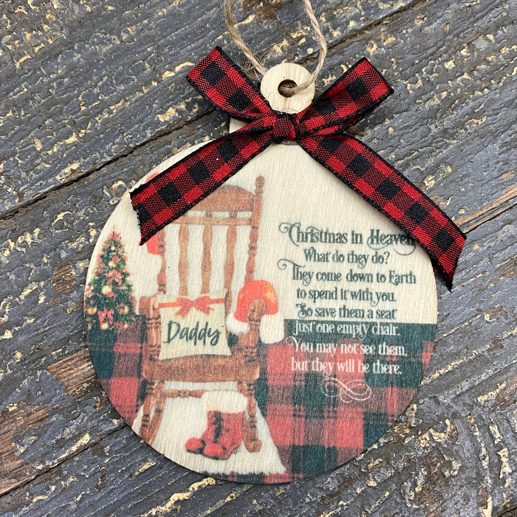 Christmas in Heaven Pull Up Chair Daddy Ornament