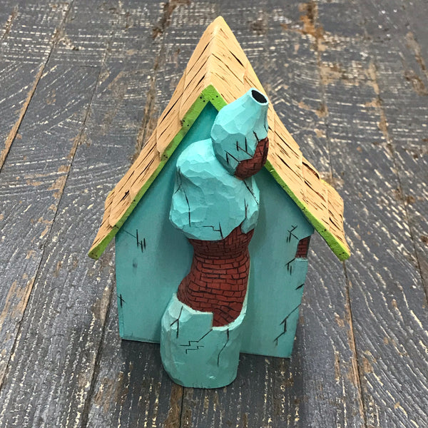 Hand Carved Wooden Fairy Garden Cobbler's Cottage Miniature House #1