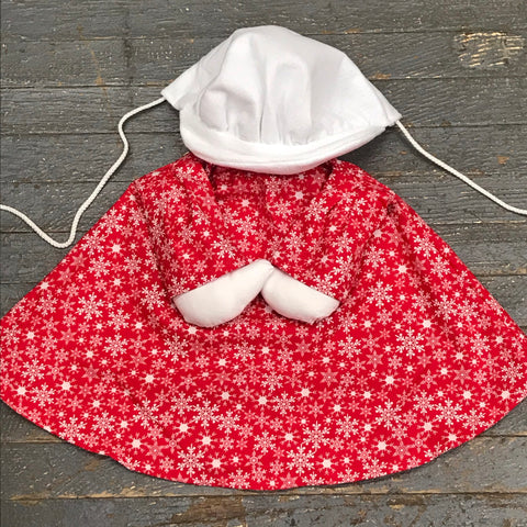 Goose Clothes Complete Holiday Goose Outfit Winter Snowflake Red and Hat Costume